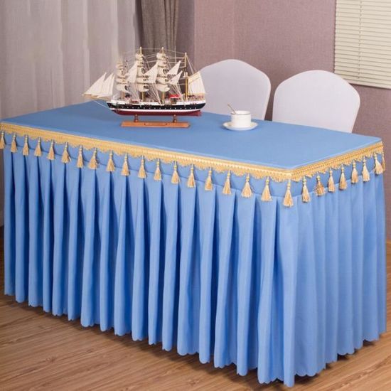 Jupe de table bleu ciel 2025