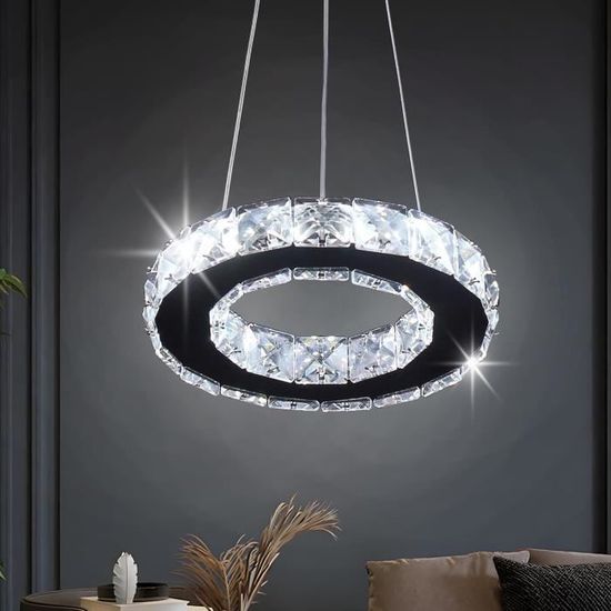 Lustre Cristal LED Annulaire Moderne