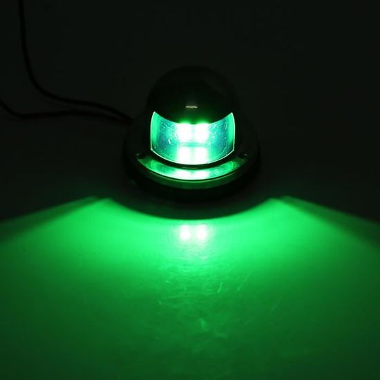 Feux De Navigation LED Pour Bateau - Lot De 4 (Rouge, Vert, 2 Blancs) - Silicone, Étanche, 3 Modes - Pour Pêche, Nuit