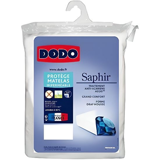 Dodo Saphir Protege Matelas Blanc 190 X 140 Cm Cdiscount Maison