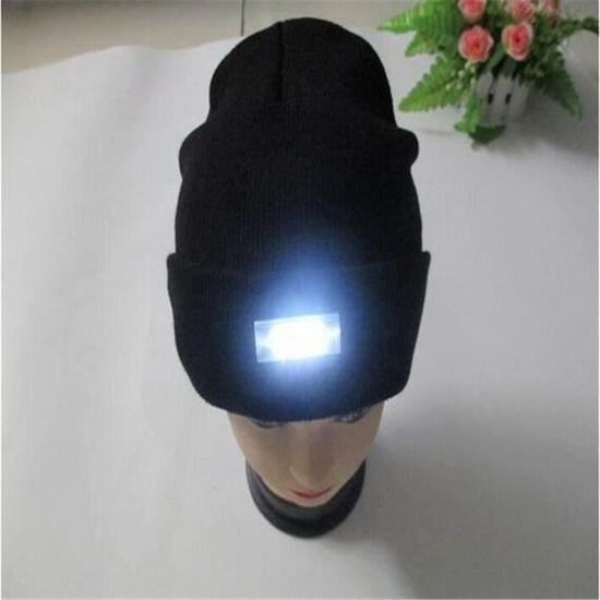 Sport Bandeau Avec LED Lampe Frontale: Lumière Rechargeable Par USB Chapeau De Course, 9 Perles De Lampe LED, Elastique Antidérapant Bandeau Cheveux Sueur Absorbant Pour Running