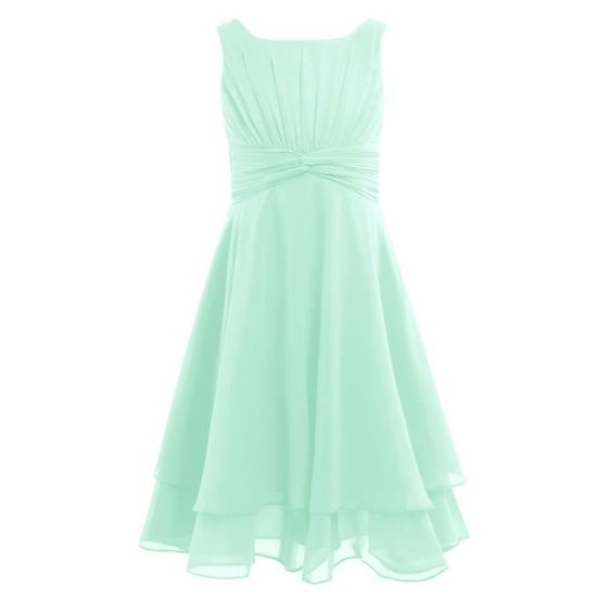 Robe De Mariage Fille En Mousseline – Parfaite Pour Demoiselle D’honneur Ou Communion - 4
