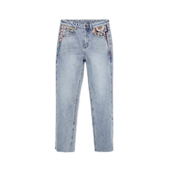 Jeans femme Desigual Riverside bleu 44 Bleu Cdiscount Sport
