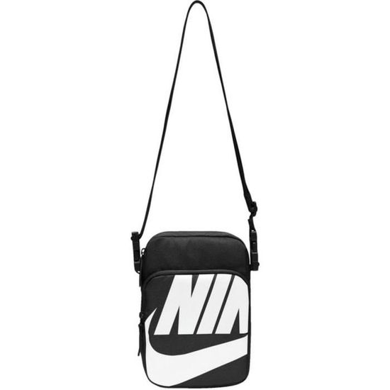Sacoche Nike Noire Grand Logo Swoosh Blanc noir Cdiscount Bagagerie Maroquinerie