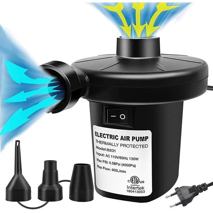 Mini Pompe à Air électrique USB – Rechargeable, 3 En 1 (gonfler/dégonfler), 4 Buses, Pour Matelas, Jouets, Etc.