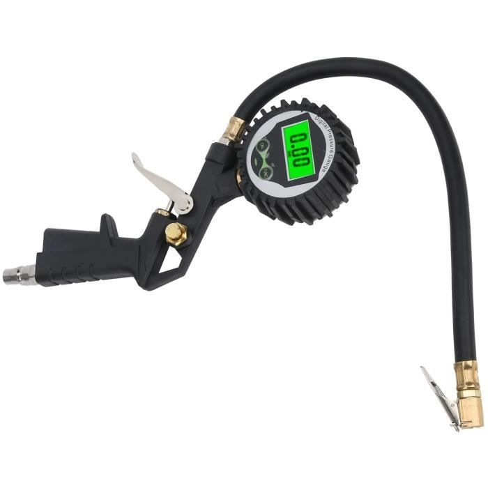 Manomètre Numérique Gonfleur Pneu - Testeur Pression & Gonflage Voiture Moto Vélo - 0-235 PSI Précis