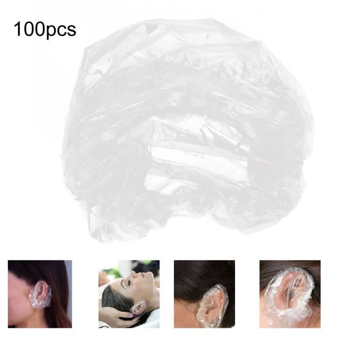 YUL 100Pcs Protège-Oreille Jetable Pour Teindre Les Cheveux Salon De Douche Accessoires De Coiffure