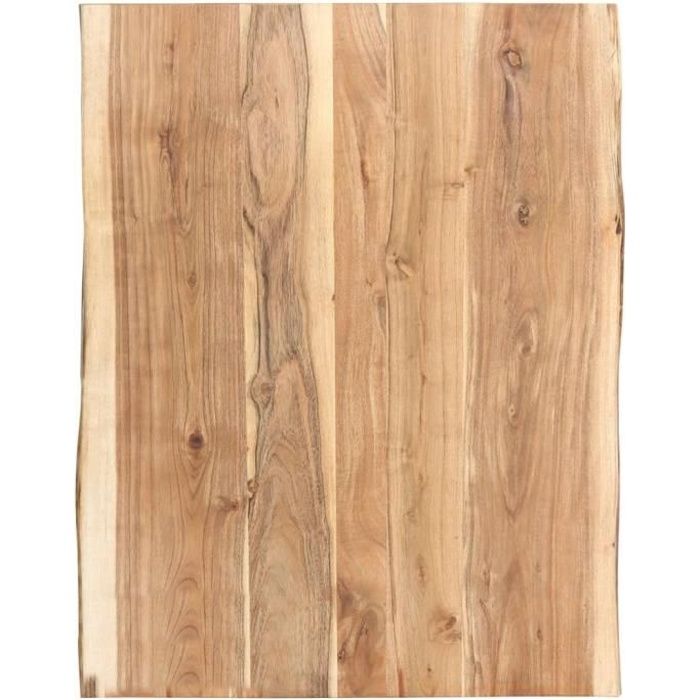 Dessus de table Bois d'acacia massif 80x60x3,8 cm-TIP