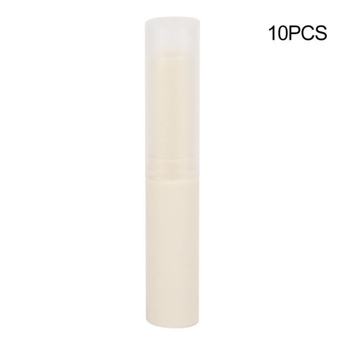 AIZ 10pcs vide baume à lèvres tube brillant à lèvres conteneur bricolage rouge à lèvres faisant accessoire (beige)