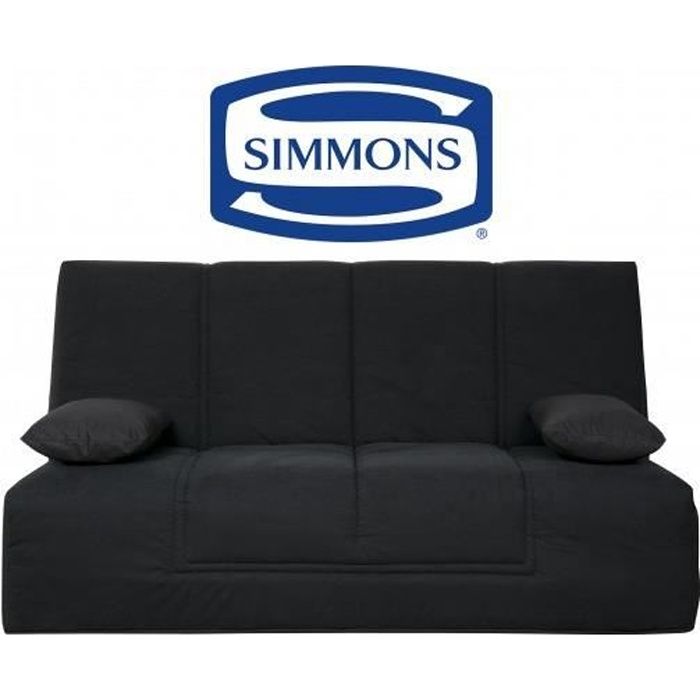 Canapé lit Hight CC 130 Ressorts couette noir