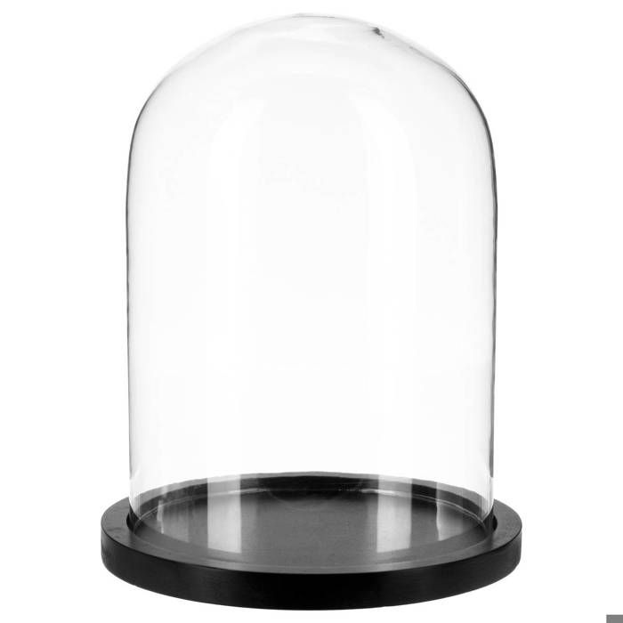 CLOCHE EN VERRE 30,5CM SUR SOCLE