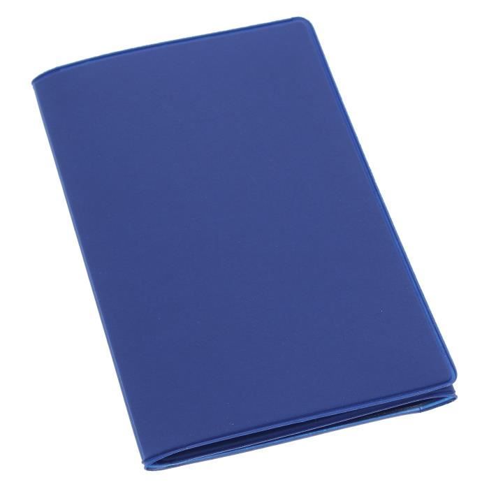 Etui PVC gomme pour carte grise (133x264 mm) bleu ocean