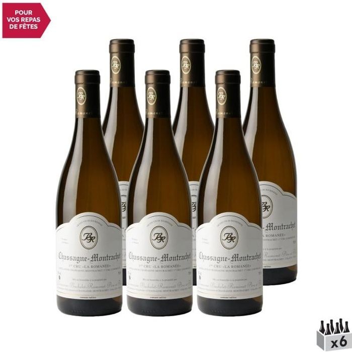 Chassagne-Montrachet 1er Cru La Romanée Blanc 2019 - Lot de 6x75cl - Domaine Bachelet-Ramonet - Vin AOC Blanc de Bourgogne