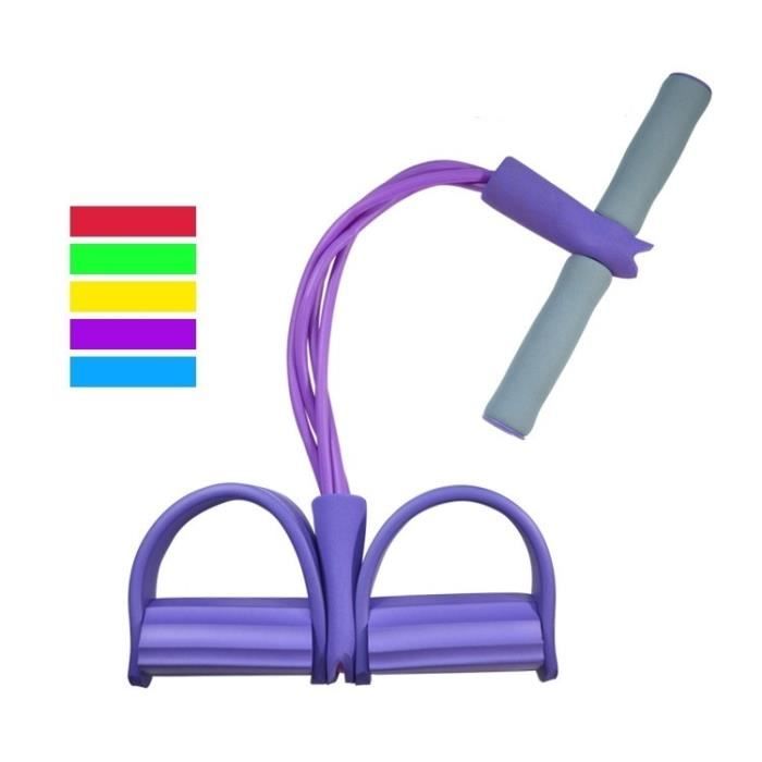 Accessoires Fitness - Musculation,4 résistance Élastique de Traction Cordes D'exercice Rameur Ventre Bande de - Type VIOLET #A