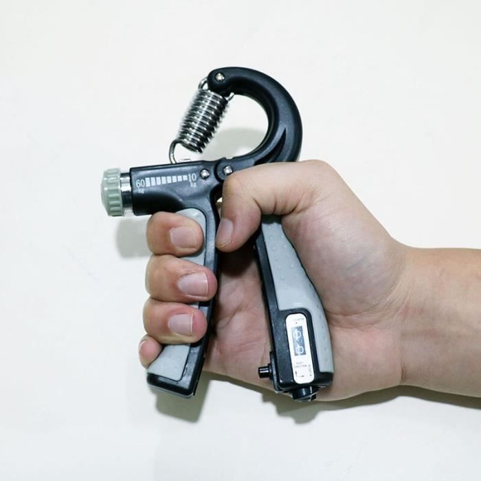 Accessoires Fitness - Musculation,Force d'exercice lourde de doigt réglable d'hommes de poignée de main de forme - Type Gris #B