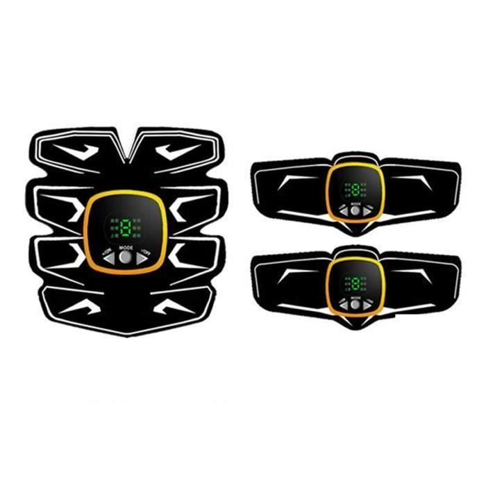 Abdominale Ceinture LCD USB Rechargeable Fitness Musculation Entraîneur Jaune