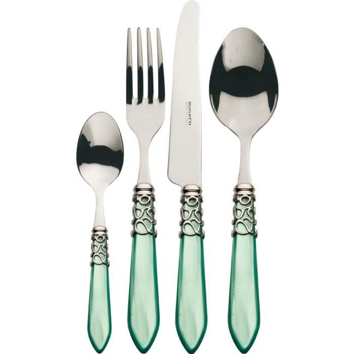 Casa Bugatti MLCVM-S6050 Melodia Virole chromée Vert d'eau 24 pièces