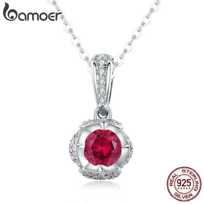 Collier Femme Coeurs entrelacés Cristal Swarovski Element Blanc Zircon de qualité AAA Bijoux Femme Cadeau Bijoux BSN035