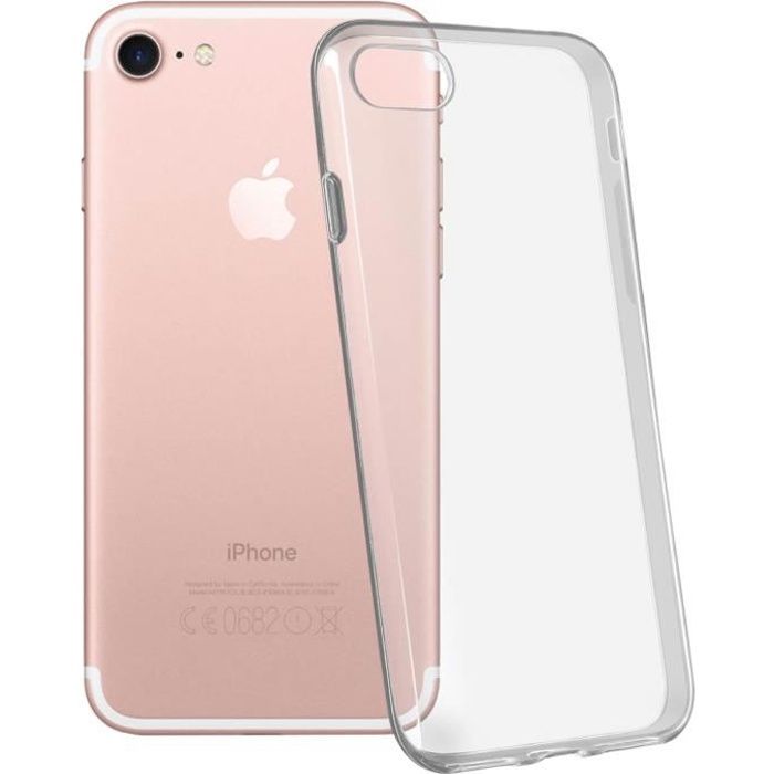 Coque iPhone 7 et 8 Protection silicone gel transparente ultra-fine