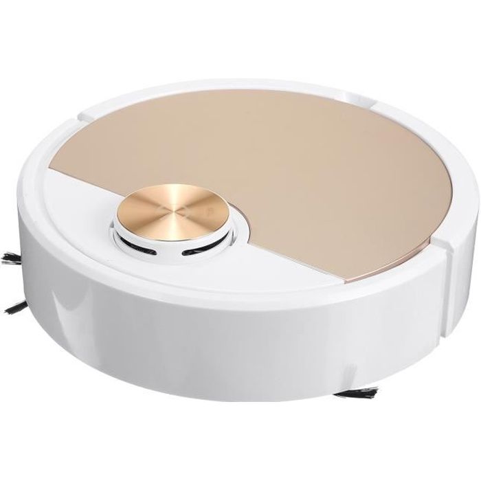 3 en 1 Aspirateur Robot Connecté APP - USB Rechargeable - Or