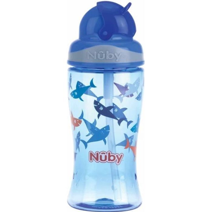 Nuby Gobelet à Paille +3ans 360ml Requin Bleu