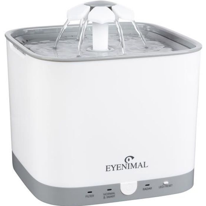 Fontaine à eau SMART - Commande à distance - Gris - Pour chien