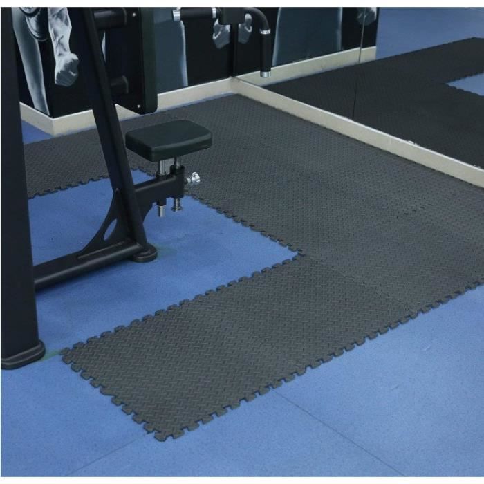 Tapis de Protection de Sol – 12 Dalles en Mousse Antidéparant | Matelas Puzzle pour Sport Fitness, Gym, Musculation