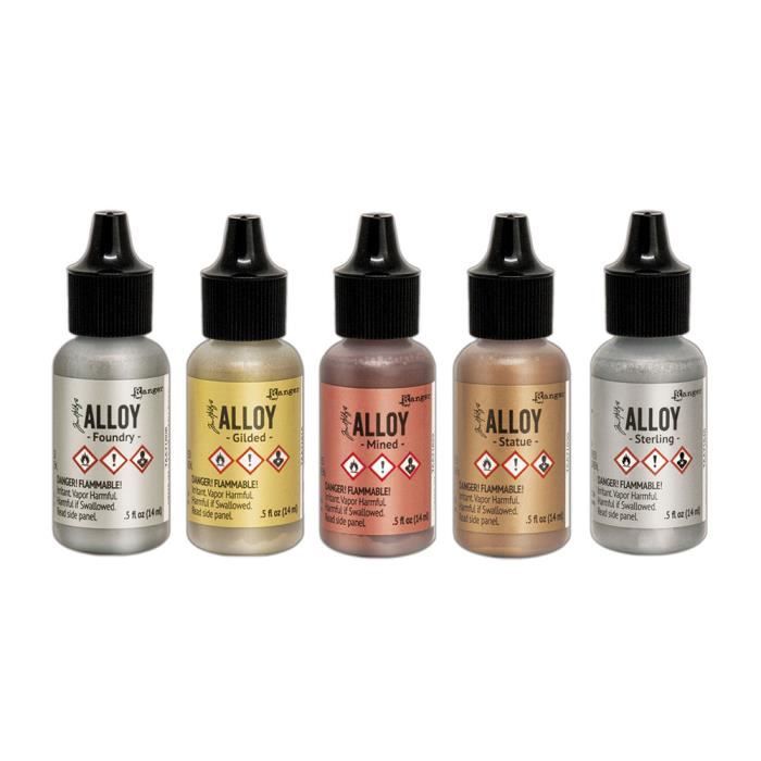 Encre à alcool Tim holtz 'Encre Alcohol Ink Alloy' de Ranger (14ml) - Encre Alloy:Mined TAA71822