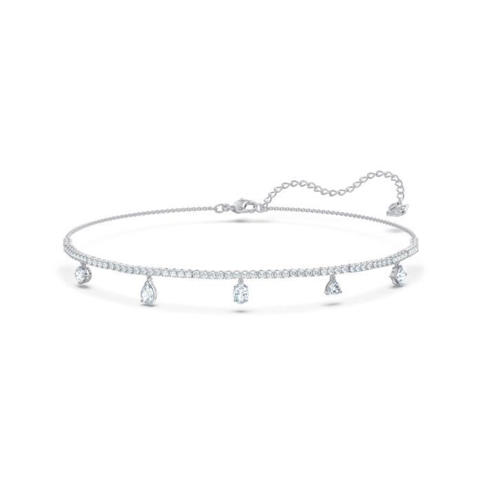 Collier femme - SWAROVSKI - Ras-de-cou Swarovski Tennis Deluxe - Couleur de la matière:Blanc
