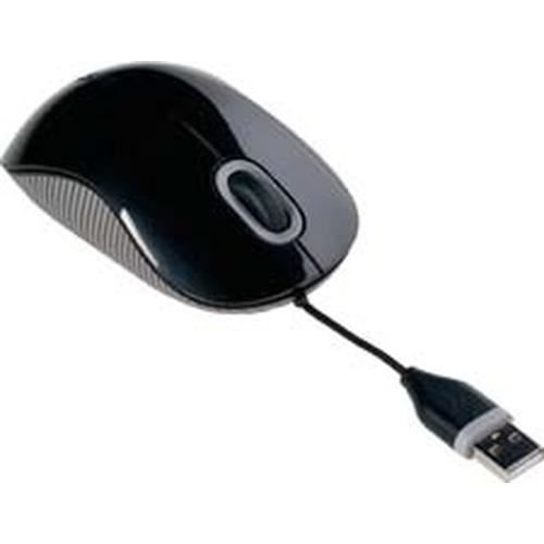 Targus Cord-Storing Optical Mouse, Optique, 1000 DPI, 70 g