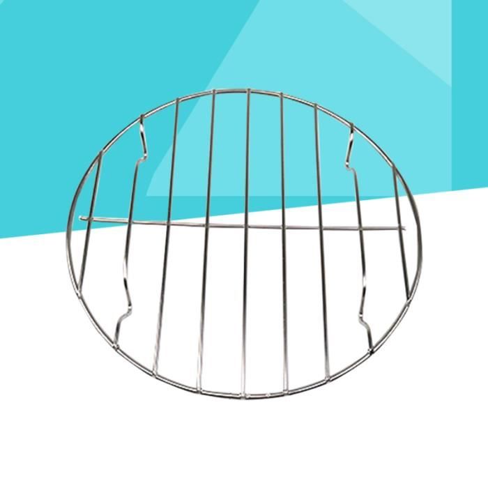 Support à griller pour filet de viande en acier inoxydable Rond portable Rôti de légumes rôti au four à pizza - 20cm BARBECUE