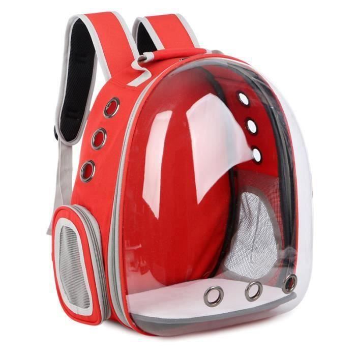 WS27702-Ecent Sac à dos de voyage transport tout transparent avec une visibilité 180° pour chat 6,5 kg chien 5 kg