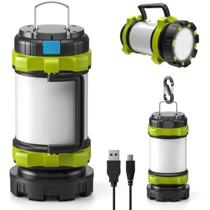 HK23319-LED Camping Lumière Lanterne LED Rechargeable, Lampe Camping Puissante 1000Lm Dimmable, Lampe Torche 360° Eclairage 4 Mode