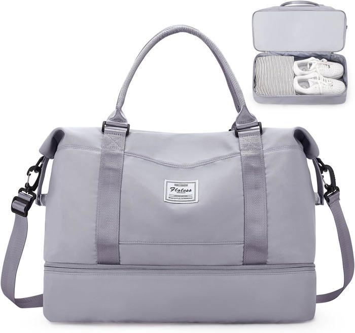 Sac De Voyage Cabine HPLQQ 45x36x20 Cm - Easyjet Approuvé - Compartiment Chaussures étanche - 32L
