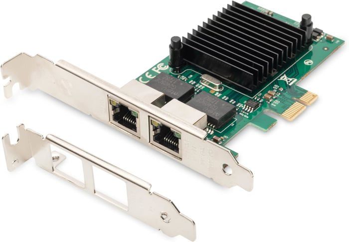 Carte d'E/S - PCIe - RJ45 Carte réseau - 2 ports - Gigabit Ethernet - 1 ...