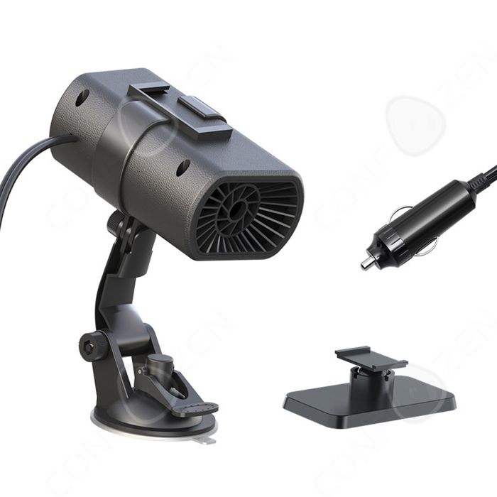 Chauffage De Voiture Portable 12V - 200W, Dégivrage Rapide, Support Réglable, Double Mode Chauffage/ventilation