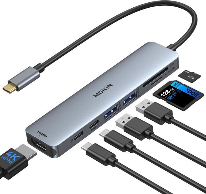 Adaptateur USB-C Vers Double HDMI 4K 60Hz - Pour MacBook, IPad, Chromebook, PC - Plug & Play - Charge 100W