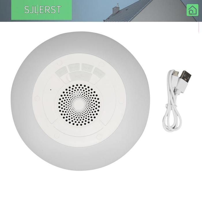 sjlerst Enceinte de Piscine Portable Étanche IPX7 avec Microphone Intégré et Lumières Colorées RGB