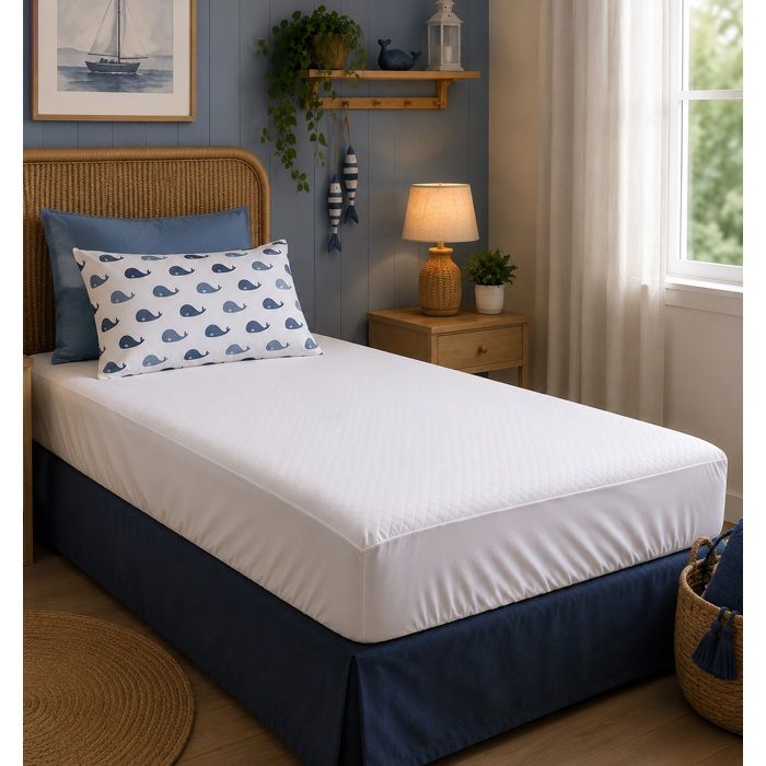 Protege matelas en coton 90 x 190 cm Elisa