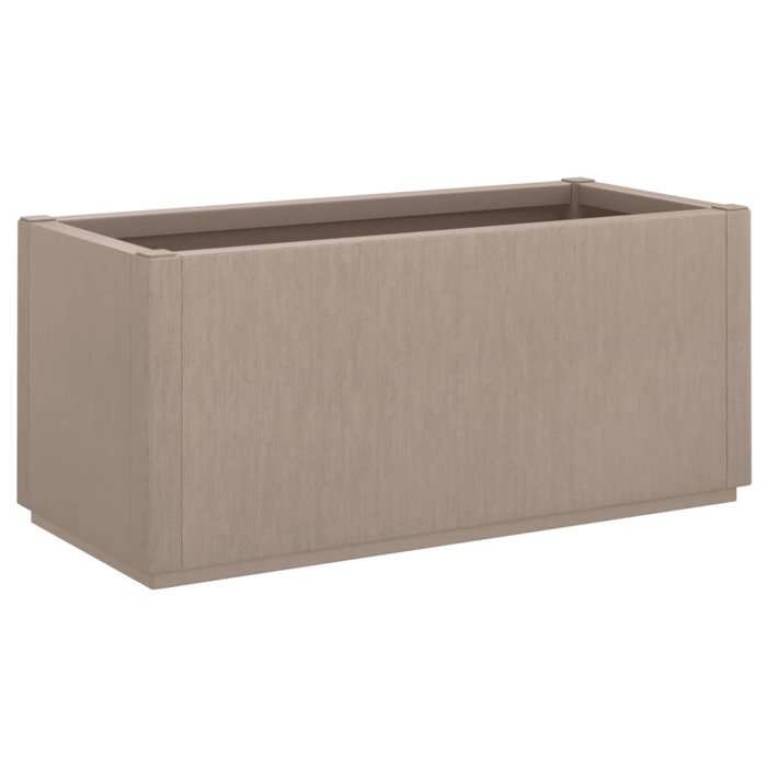 Jardinière bac lit surélevé plantes fleurs terrasse jardin clair 80 x 36 x 35 cm PP marron 02_0038534