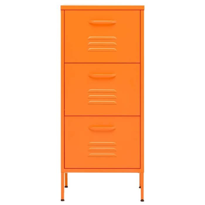 RemiseBuffet bahut commode - SUMMER - Armoire de rangement Orange 42 5 x 35 x 101 5 cm Acier JILIMAISON2025 80163287