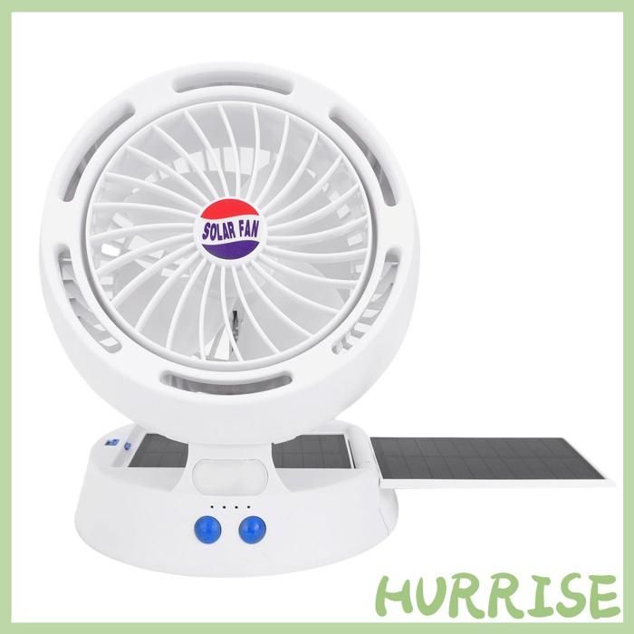 Ventilateur solaire ventilateur de table avec panneau solaire alimenté et chargeur AC double entrée pour la maison le camping la - Garosa