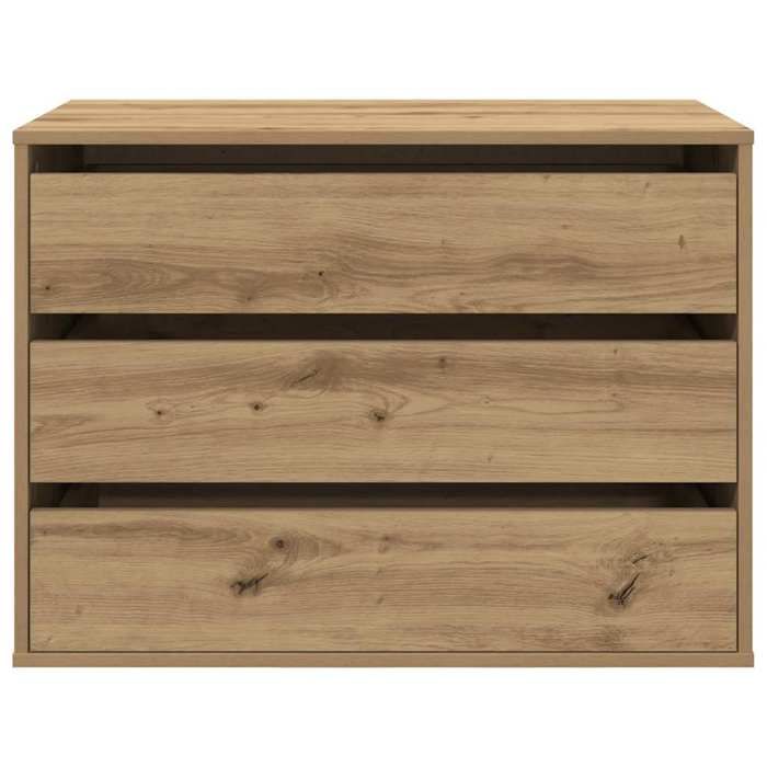 Moderne Commode dangle BURKE MEUBLE BAS chêne artisanal 80x41x58 cm bois dingénierie AA3197