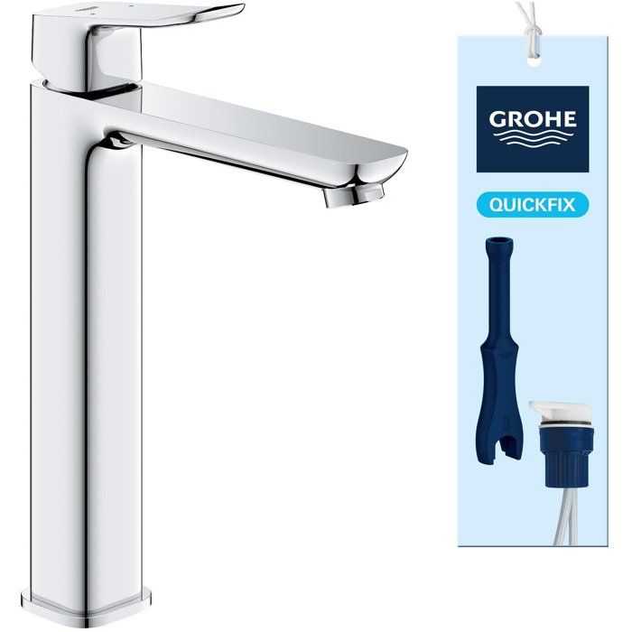 Mitigeur de lavabo - GROHE DICE - Taille XL - Corps lisse sans vidage - Chrome