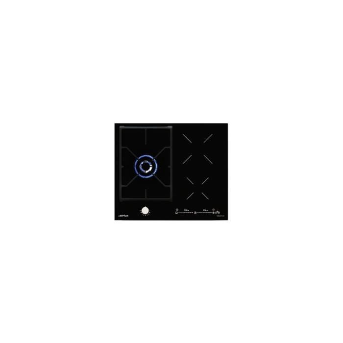Plaque mixte - AIRLUX - ATGI612BK - Induction - 3 foyers - Verre trempé