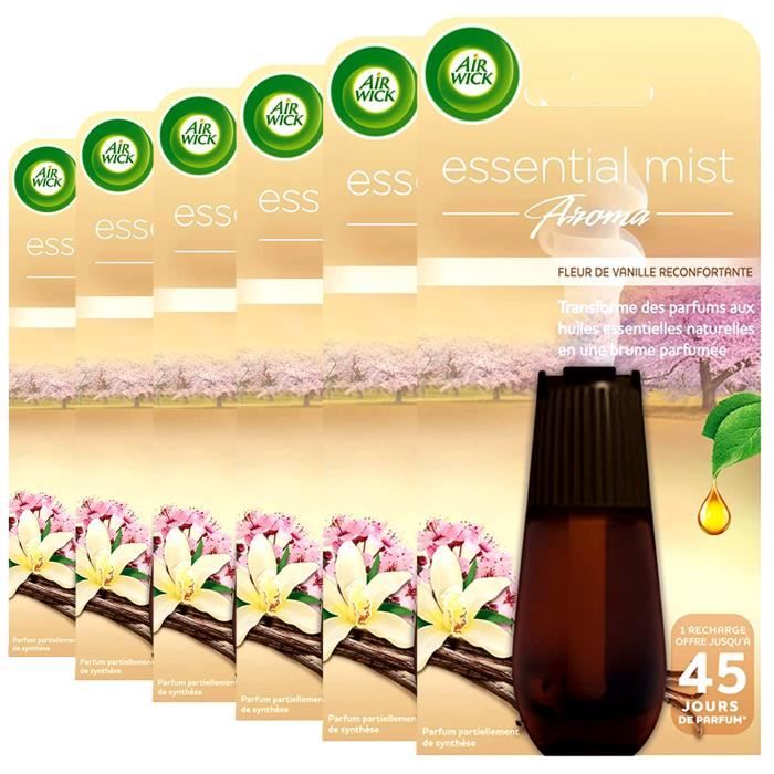 Air Wick Desodorisant Essential Mist Recharge Vanille 20ml Lot de 6