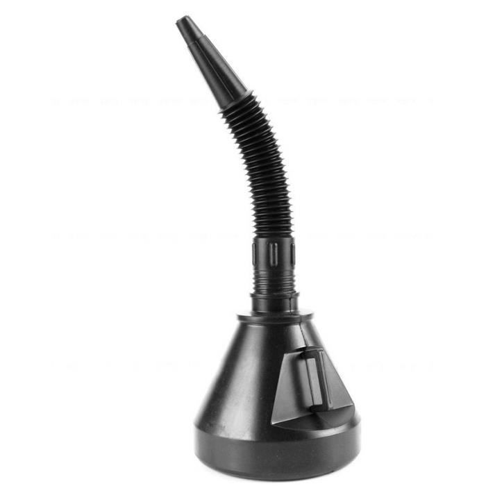 ferme voiture Lot de 2 entonnoirs universels à angle droit en plastique souple pour moteur à essence avec bec amovible et filtre pour moto machine automobile 