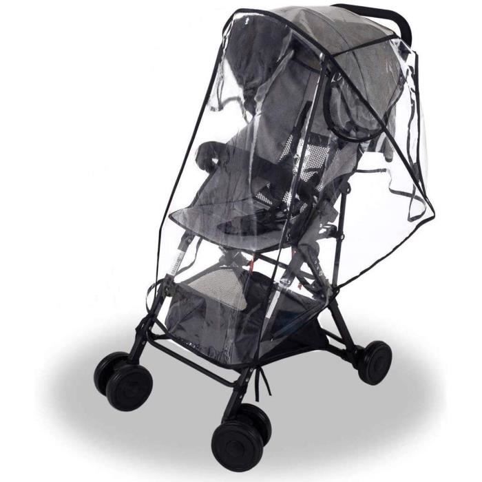 Housse anti-pluie pour poussette Universal Windproof Baby Buggy Housse de pluie pour poussette Protection pluie Transparent Protection pour poussette