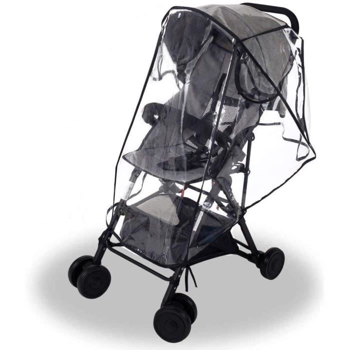 Couvre Et Protège La Poussette du Vent jatour Habillage Pluie Universelle pour Poussette Matériau PVC Housse De Protection pour Poussette De La Poussière 