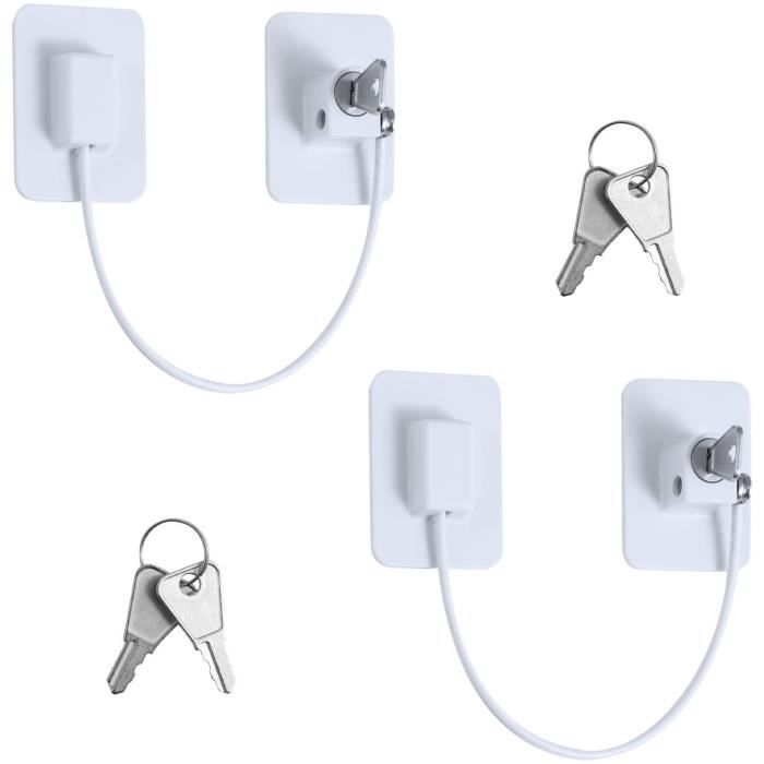Cadenas De Sécurité Pour Frigo Et Placards - Lot De 10 - Bloque-porte Sans Perçage, Support Adhésif Fort